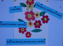 Tablica z życzeniami - laurka .