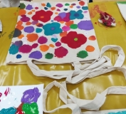 Torby ozdobione przez dzieci.