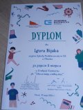 Dyplom, który otrzymała zwycięzca konkursu - Igor Bijak.