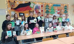 wspólne zdjęcie uczestników konkursu i koordynatorów: p. Anny Bielińskiej i p. Moniki Kopki-Wonsowskiej
