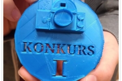 Medal wydrukowany na drukarce 3d.