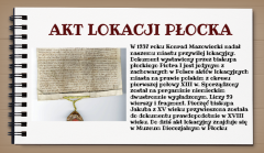 Zdjęcie przedstawiające stary druk - Akt Alokacji Płocka. 