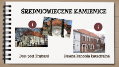 Zdjęcie przedstawiające średniowieczne kamienice.