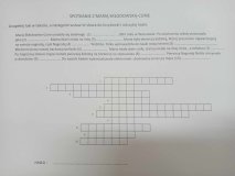 Krzyżówka o Marie Skłodowskiej-Curie.
