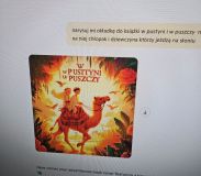 Wygenerowany przez aplikację Copilot obraz przedstawiający okładkę książki "W pustyni i w puszczy".