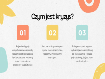  Zdjęcie ulotki zawierającej krótką informację o tym, czym jest kryzys. 