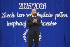 Zastępca Prezydenta Miasta Płocka – pan Łukasz Jankowski, podczas swojego wystąpienia.