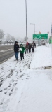 Grupa uczestników na trasie Rajdu Niepodległości.