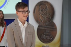 Laureat Medalu Korczaka Najlepszemu z Najlepszych Szymon Śpiewla z kl 8C.