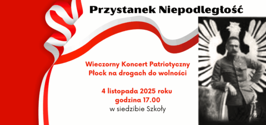 Na biało-czerwonym tle napis "Przystanek Niepodległość" wraz z opisem wydarzenia i informacjami kiedy i gdzie się on odbędzie.