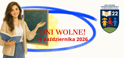 Na białym tle, czerwony napis z informacją, iż 14 października jest dniem wolnym od zajęć dydaktycznych.