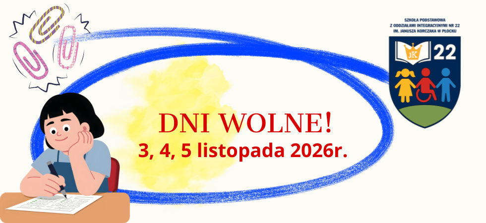 Na środku grafiki znajduje się informacja i dniach wolnych od zajęć dydaktycznych.